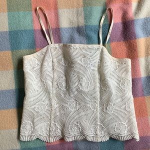 Vintage *Hardy Amies boutique London* darling lace top, size small